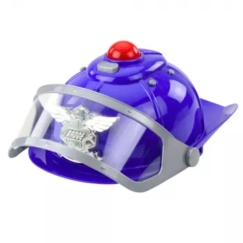 LEAN TOYS Policijas komplekts bērniem 9 daļas - ķivere, pistole, roku dzelži