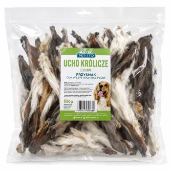 PETITTO Truša auss ar kažociņu suņu gardumi, 500 g