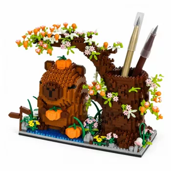 LEAN TOYS Capybara Building Blocks Tree Pen Organizer 1800 pcs