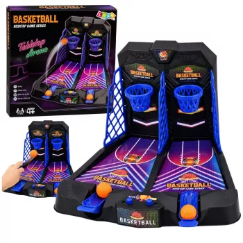 LEAN TOYS Mini galda basketbola dubultā prasmju spēle 2 spēlētājiem ar punktu skaitīšanu