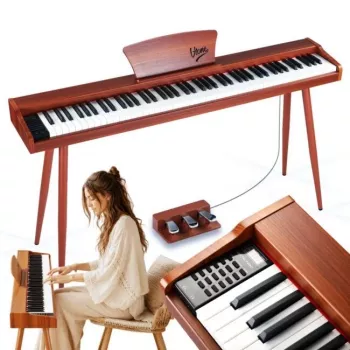V-TONE BL-130 digitālās klavieres konsole brūnā krāsā, 88 taustiņi, graduēta āmura darbība