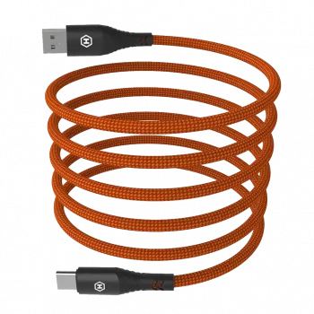 HAMMER USB-A uz USB-C kabelis 1,2 m melns 480Mbps lādēšanai un datiem