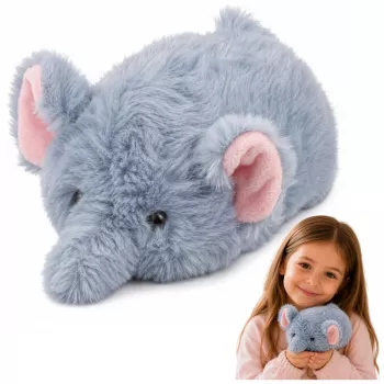 LEAN TOYS Plush Elephant Mascot mīkstā rotaļlieta, pelēka, 18 cm