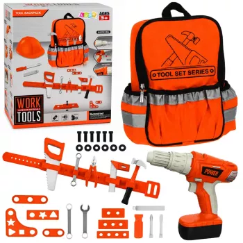 LEAN TOYS DIY Instrumentu Mugursoma ar Bezvadu Skrūvgriezi un Jostu