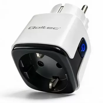 QOLTEC viedā WiFi ligzda 16A ar enerģijas uzraudzību un taimeri