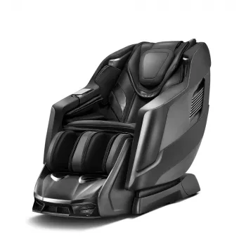 EXTRALINK 3D Zero Gravity Masāžas krēsls ar SL-Track, Pilna ķermeņa gaisa spilvenu masāžu, Jostas sildīšanu, Bluetooth skaļruņiem, Melns