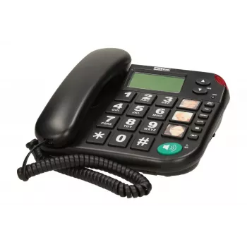 MAXCOM KXT 480 BB vadu telefons ar LCD ekrānu, melns