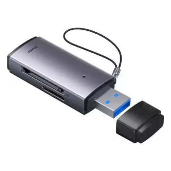 Baseus USB 3.0 2-in-1 SD & microSD karšu lasītājs – pelēks
