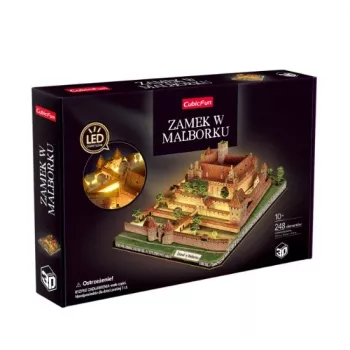 CubicFun 3D Puzle Malborkas pils ar LED apgaismojumu - 200 gabali