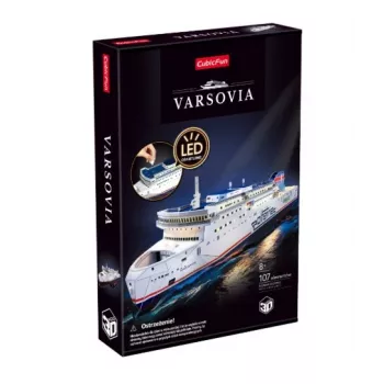 CubicFun 3D Puzle - MS Prom Varsovia kuģa modelis, 150 gab., 44 cm garš, vidēja grūtība, 8+ gadiem