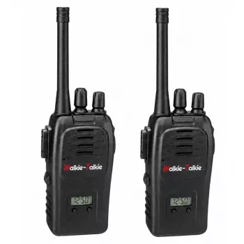 LEAN TOYS Walkie Talkie USB trokšņu samazināšana Melns 200M diapazons