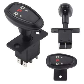 LEAN TOYS pārnesumu slēdzis bērnu elektromobiļiem - uz priekšu/stop/atpakaļ, 3 pozīciju, 6V-12V, 15A, paneļa montāža