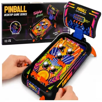 LEAN TOYS Arcade Game Pinball galds ar punktu skaitītāju, gaismām un skaņu