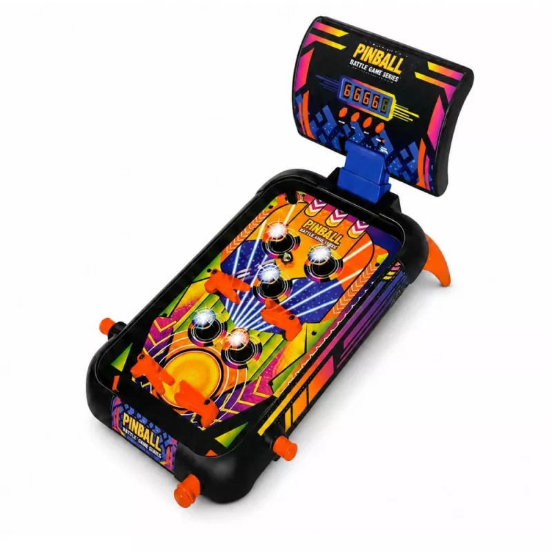 LEAN TOYS Arcade Game Pinball galds ar punktu skaitītāju, gaismām un skaņu