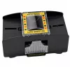 LEAN TOYS automātiskais elektroniskais kāršu maisītājs 2 kāršu kavām - ar baterijām, ABS plastmasa, melns