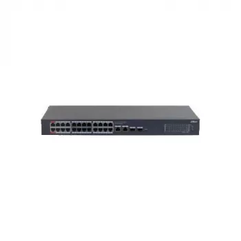 Dahua CS4228-24GT-375 24 portu Gigabit PoE++ pārvaldāmais slēdzis ar 4 SFP uplinkiem, 375W budžets, Layer 2, statīvam