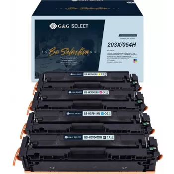 G&G saderīgs tonera komplekts 4 gab. HP 203X sērijai, melns ciāns fuksīns dzeltens, High Yield, GS-H203X-4P