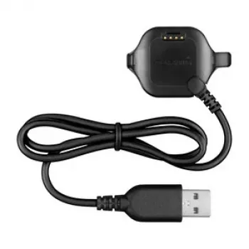 Garmin Forerunner 20/25 lādēšanas klipsis un datu kabelis - 1m USB-A uz patentēto klipsi, melns