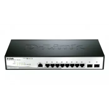 D-Link DGS-1210-10/ME/E viedais pārvaldāmais slēdzis, 8x Gigabit Ethernet, 2x SFP, plauktā montējams