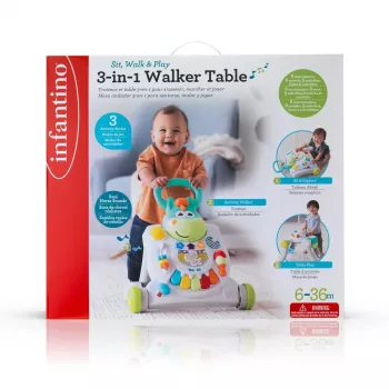 B-KIDS Pusher 3-in-1 Horse Infantino Grow-with-Me aktivitāšu braucamrīks