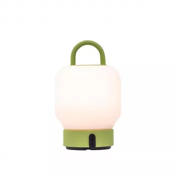 KOODUU uzlādējamā lampa LOOME Lime - pārnēsājama LED galda lampa, 3 pakāpju skārienvadība, IP44, USB-C