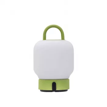 KOODUU uzlādējamā lampa LOOME Lime - pārnēsājama LED galda lampa, 3 pakāpju skārienvadība, IP44, USB-C