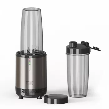 BLACK+DECKER ES9120160B Personīgais blenderis 1000W ar 2x 600ml Tritan pudelēm un ceļojuma vāciņiem