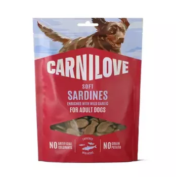 CARNILOVE Dog SOFT Snack Sardīnes ar savvaļas ķiploku 200 g