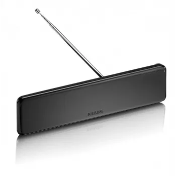 Philips SDV5225/12 iekštelpu TV antena ar regulējamu pastiprinājumu, 1,8m koaksiālais kabelis, 75 omi, 3G/4G filtrs, DVB-T/T2