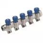 Caleffi 5R sērijas termostatiskais maisīšanas vārsts 3/4 inch NPT ieeja x 1/2 inch NPT izeja, bezsvina misiņš, ASSE 1017