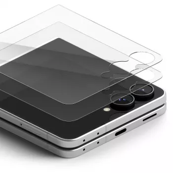 Ringke Cover Display Pro 2-Pack rūdīta stikla ekrāna aizsargs Galaxy Z Flip 8 - dzidrs