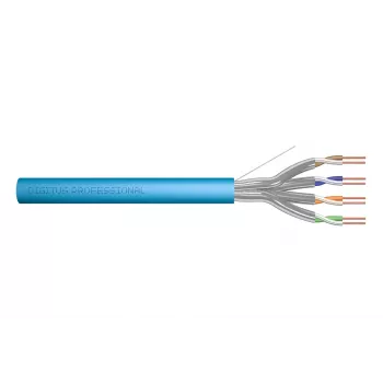 DIGITUS Cat.6A U/FTP instalācijas kabelis B2ca LSOH 500m zils