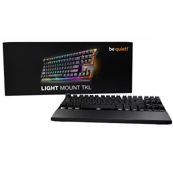 BE QUIET! Keyboard Light Mount TKL Silent Tactile mehāniskā tastatūra – 75% US ANSI, Gateron Brown, Bluetooth un USB-C, QMK/VIA