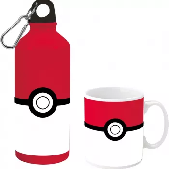 Pokemon Alumīnija pudele 500ml ar Keramikas krūzi komplektā