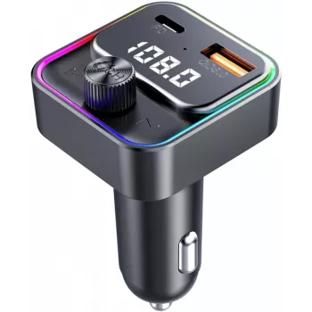 SENCOR SWM 3000 Bluetooth FM raidītājs ar USB-A QC3.0, USB-C PD 3.0, MP3 atskaņošanu, brīvroku zvanīšanu, Siri un Google Assistant