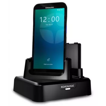 Datalogic Single Slot Dock uzlādes/datu dokstacija ar Ethernet un USB-C, ar rezerves baterijas uzlādi
