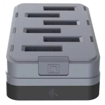 Zebra WS301 6 slotu rezerves akumulatoru lādētājs – 6 akumulatoru uzlādei, USB Type-C
