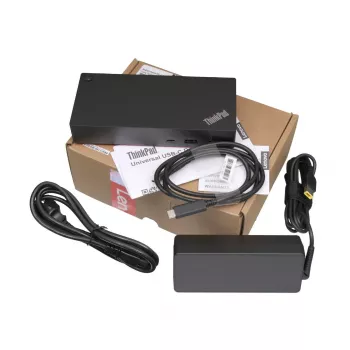 Lenovo ThinkPad Universal USB-C Dock 5D21B41471 - universāla USB-C doka ar 3 displeju atbalstu un 100W uzlādi