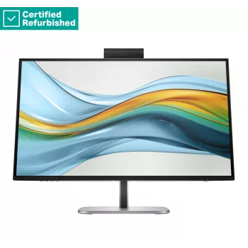 HP Renew 527pm Series 5 Pro 27 collu QHD konferences monitors - IPS, 100Hz, USB-C (100W/15W), HDMI, DP, Daisy-Chain, 3x USB-A, skaļruņi, tīmekļa kamera, RJ-45 LAN, augstuma regulēšana, 1 gads (aizstāj E27m)