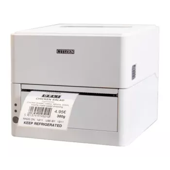 Citizen CL-H300SV printeris ar sudraba jonu pārklājumu, USB, balts, EN kontaktdakša, vieta pēc izvēles