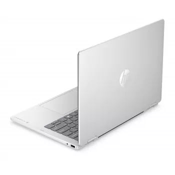 HP OmniBook 5 Flip NG AI 14-km0001nnx - Ultra 7 355, 32GB LPDDR5X 7467 iebūvētā, 512GB, Skārienjūtīgs/14.0 2K (1920x1200) OLED, Glacier Silver DF+ AI logo - 5MP IR TNR, bez 65W maiņstrāvas adaptera, Win 11 Home, 1 gads