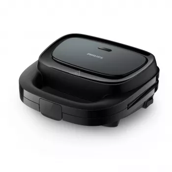 Philips Sandwich Maker 3000 Series HD2330/90 - 820 W, 2 trīsstūra sviestmaizes, nepiedegošas plāksnes, melns