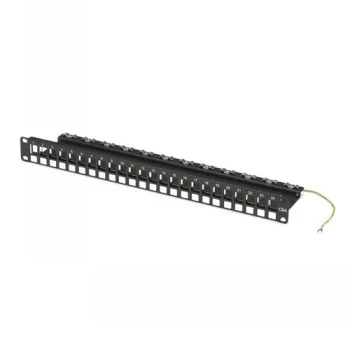 BLACK BOX CAT6A 24 portu tukšs keystone sadales panelis - 1U