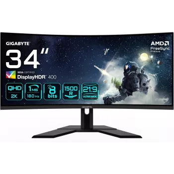 Gigabyte G34WQCP 34 collu izliekts monitors 3440x1440 UWQHD 144Hz