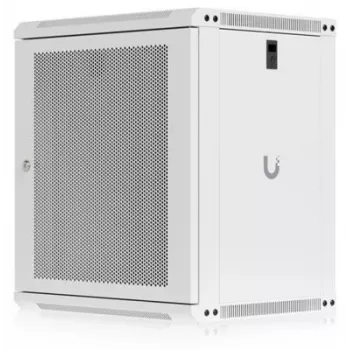 Ubiquiti UACC-Rack-12U-Wall-450-P 12U sienas tīkla skapis, 450 mm dziļš, rūdīta stikla durvis, slēdzams, melns