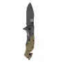 101 INC Commander Rescue Folding Knife Black/Tan
