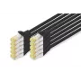DIGITUS Patch kabelis - CAT6a - S/FTP - Snagless - Cu - 0,5m - melns - 10pk