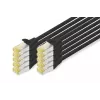 DIGITUS Patch kabelis - CAT6a - S/FTP - Snagless - Cu - 0,5m - melns - 10pk
