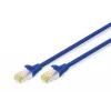 DIGITUS Patch kabelis - CAT6a - S/FTP - Snagless - Cu - 3m - zils