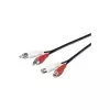 Microconnect AUDCH3 audio kabelis 3 m 2 x RCA Melns